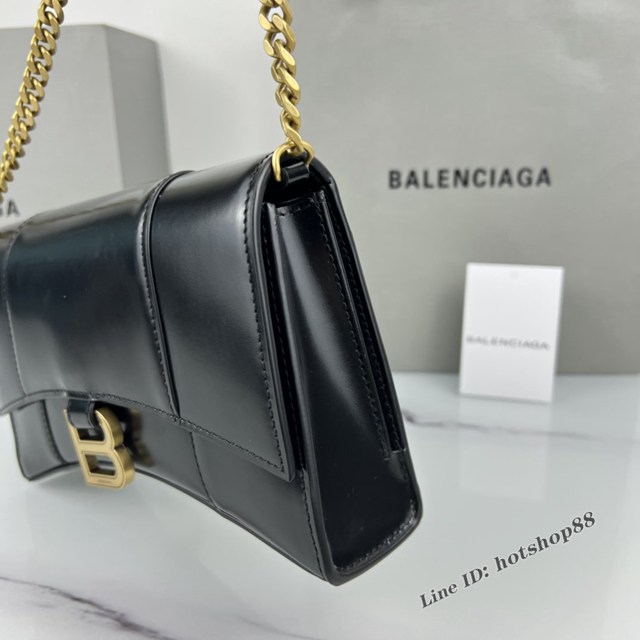 Balenciaga專櫃爆款鱷魚紋牛皮女包鏈條包 巴黎世家經典沙漏鏈條斜挎包 fyj1045